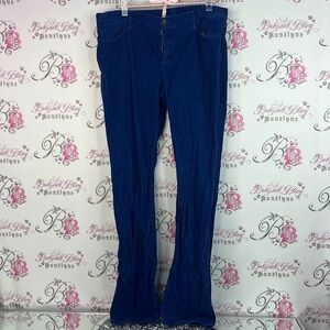 Faconnable pants ribbed navy Royal Blue Corduroy Pants